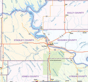 South Dakota State Wall Map