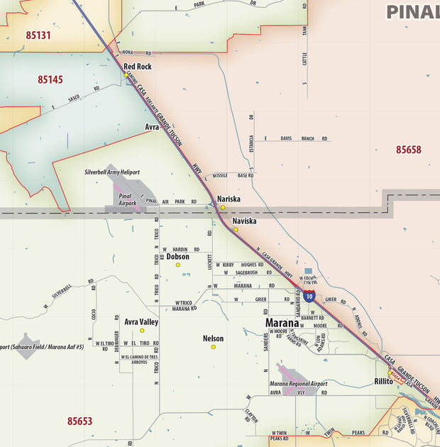 Tucson Area Zip Code Map