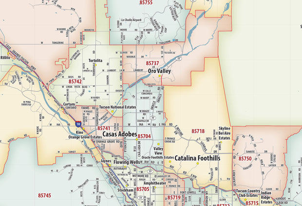 Tucson Area Zip Code Map