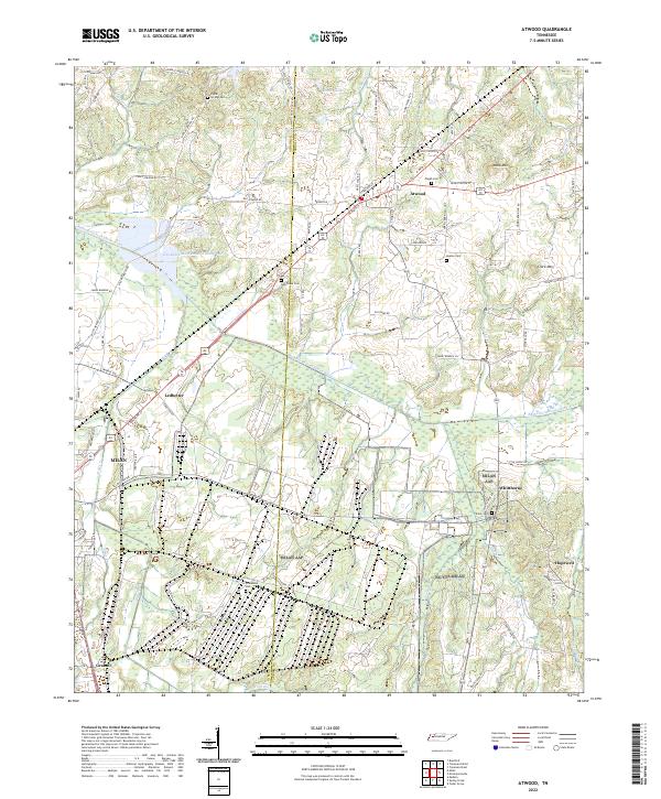 US Topo 7.5-minute map for Atwood TN