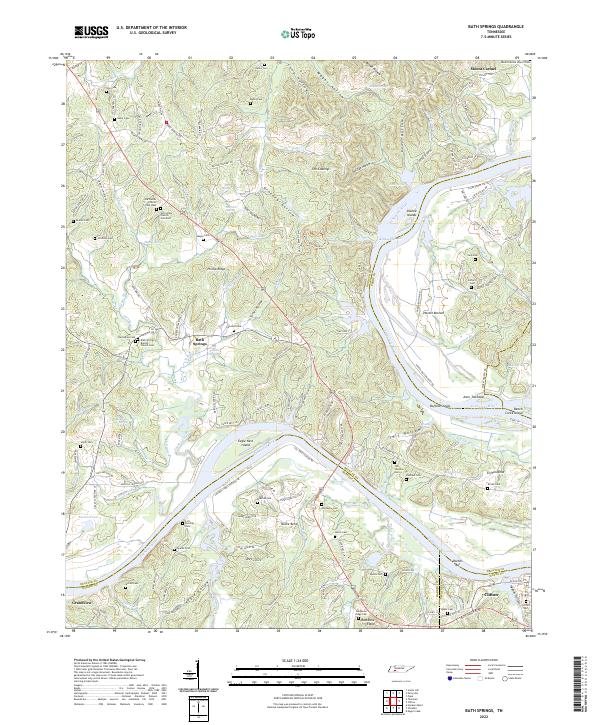 US Topo 7.5-minute map for Bath Springs TN