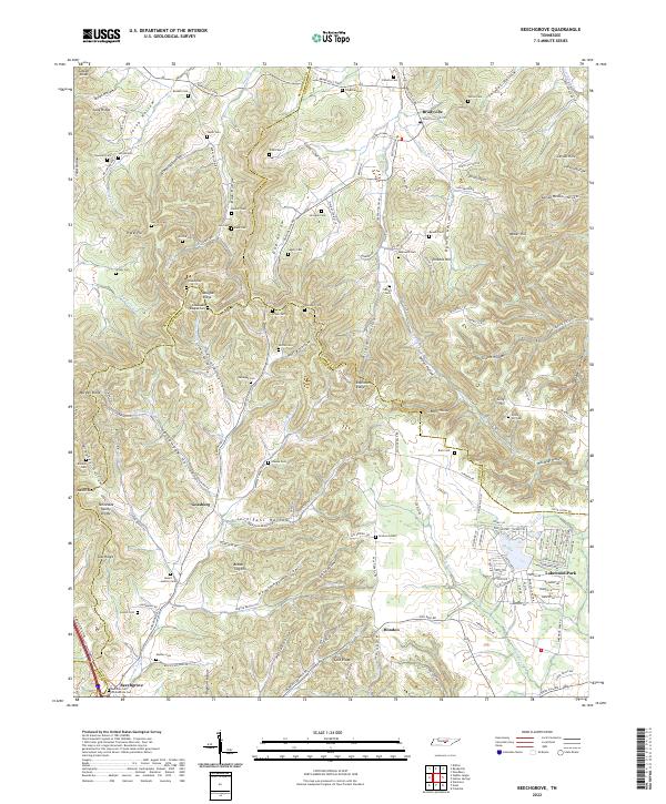 US Topo 7.5-minute map for Beechgrove TN