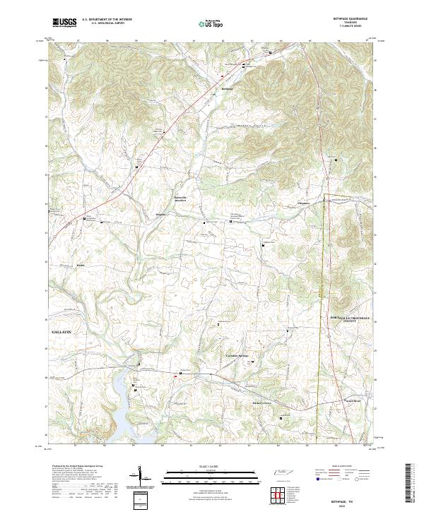 US Topo 7.5-minute map for Bethpage TN