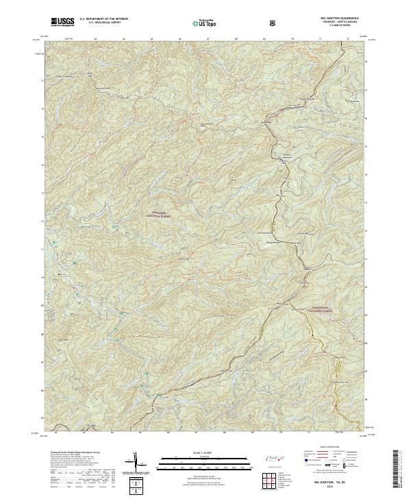 US Topo 7.5-minute map for Big Junction TNNC