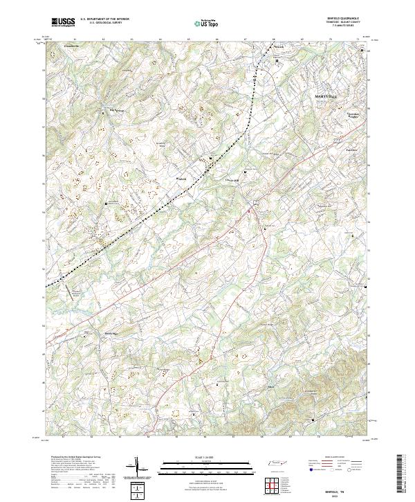 US Topo 7.5-minute map for Binfield TN