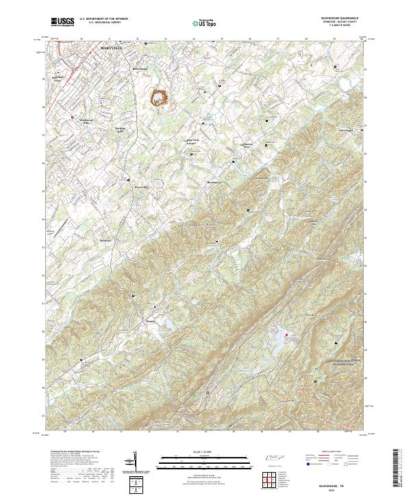 US Topo 7.5-minute map for Blockhouse TN