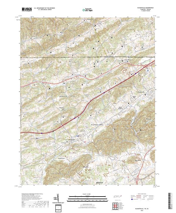 US Topo 7.5-minute map for Blountville TNVA