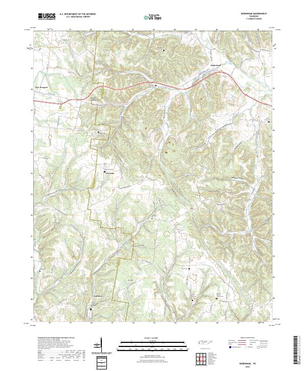 US Topo 7.5-minute map for Bodenham TN