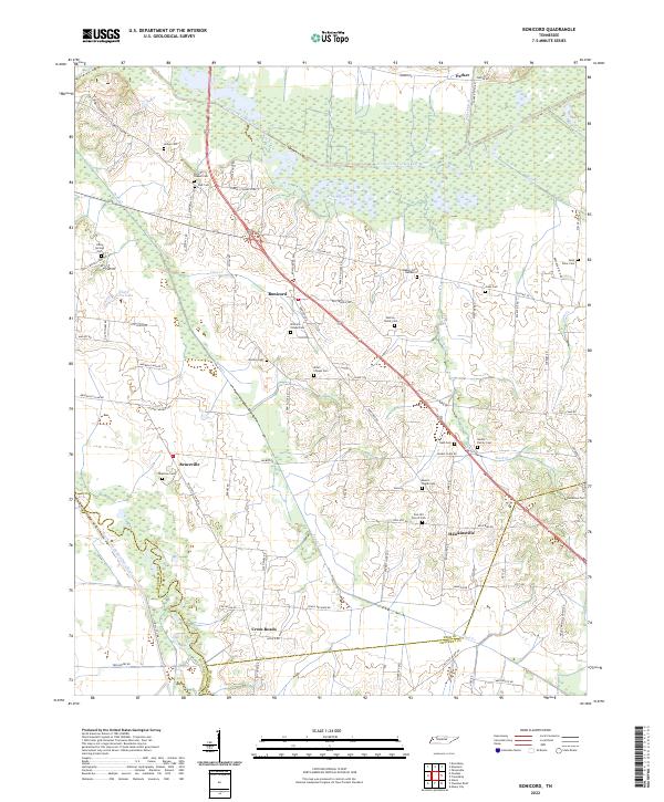 US Topo 7.5-minute map for Bonicord TN