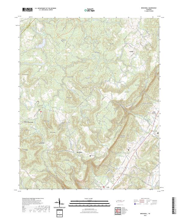 US Topo 7.5-minute map for Brockdell TN