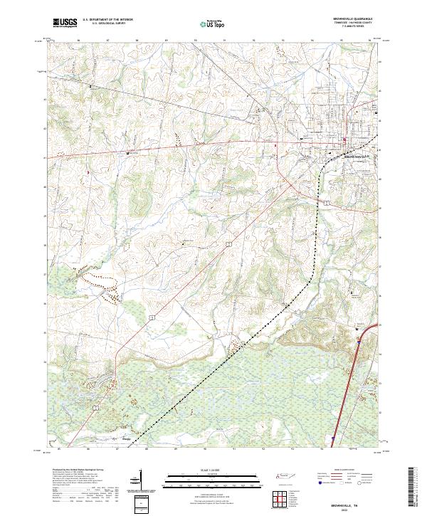 US Topo 7.5-minute map for Brownsville TN