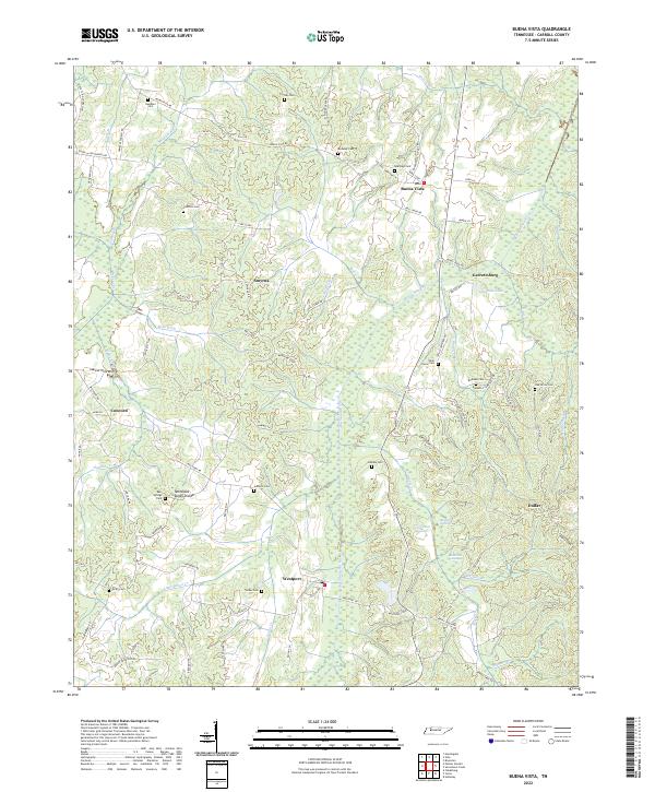 US Topo 7.5-minute map for Buena Vista TN