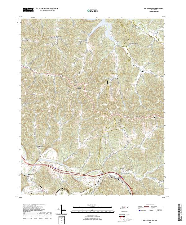 US Topo 7.5-minute map for Buffalo Valley TN