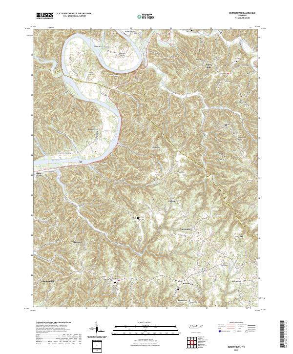 US Topo 7.5-minute map for Burristown TN