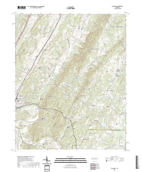 US Topo 7.5-minute map for Calhoun TN