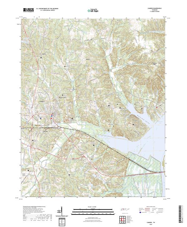 US Topo 7.5-minute map for Camden TN