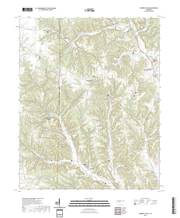 US Topo 7.5-minute map for Campbellsville TN