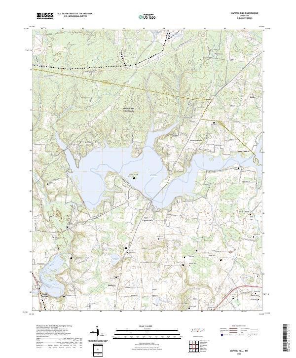 US Topo 7.5-minute map for Capitol Hill TN