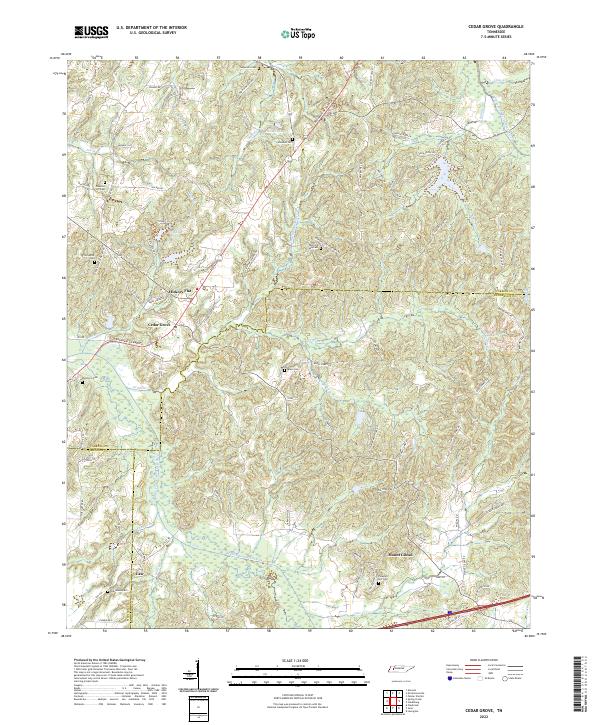 US Topo 7.5-minute map for Cedar Grove TN