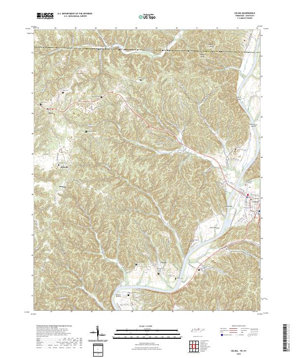 US Topo 7.5-minute map for Celina TNKY