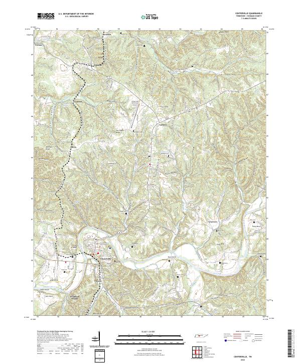 US Topo 7.5-minute map for Centerville TN