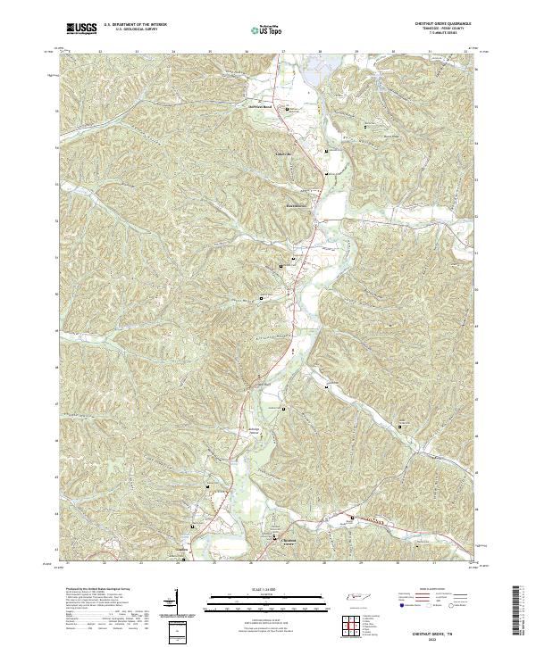 US Topo 7.5-minute map for Chestnut Grove TN