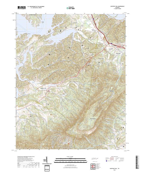 US Topo 7.5-minute map for Chestnut Hill TN