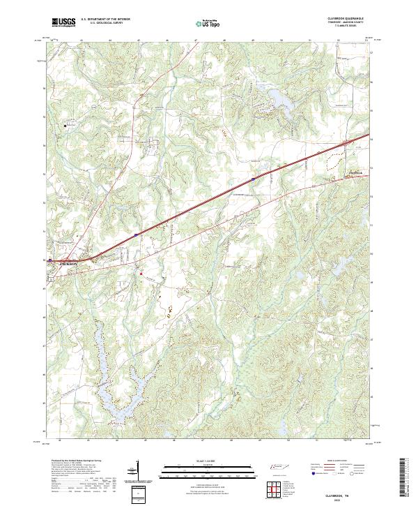 US Topo 7.5-minute map for Claybrook TN