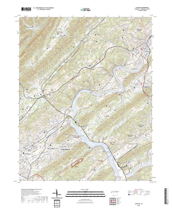 US Topo 7.5-minute map for Clinton TN