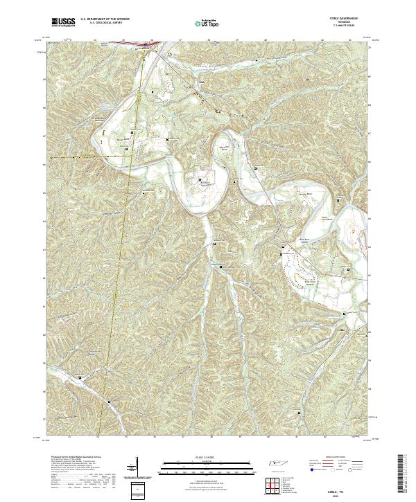 US Topo 7.5-minute map for Coble TN