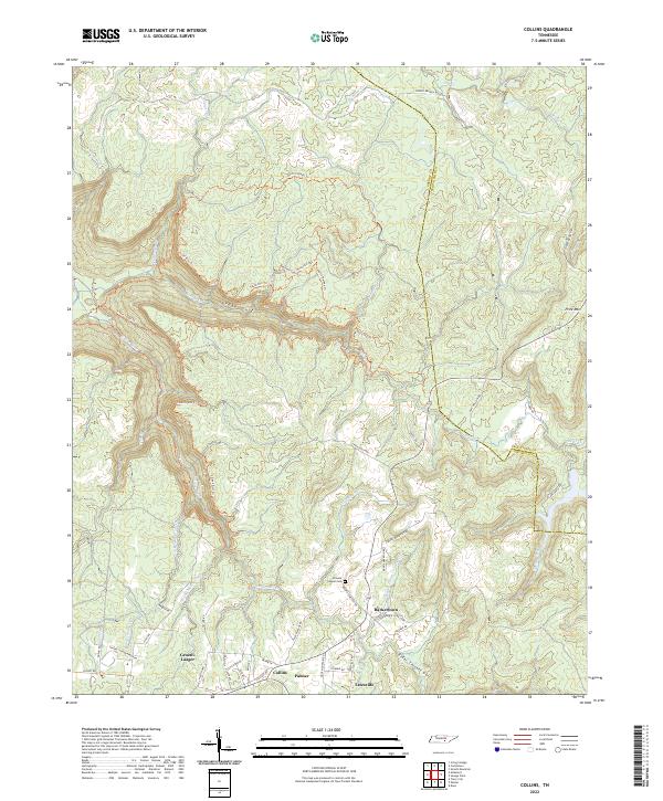 US Topo 7.5-minute map for Collins TN