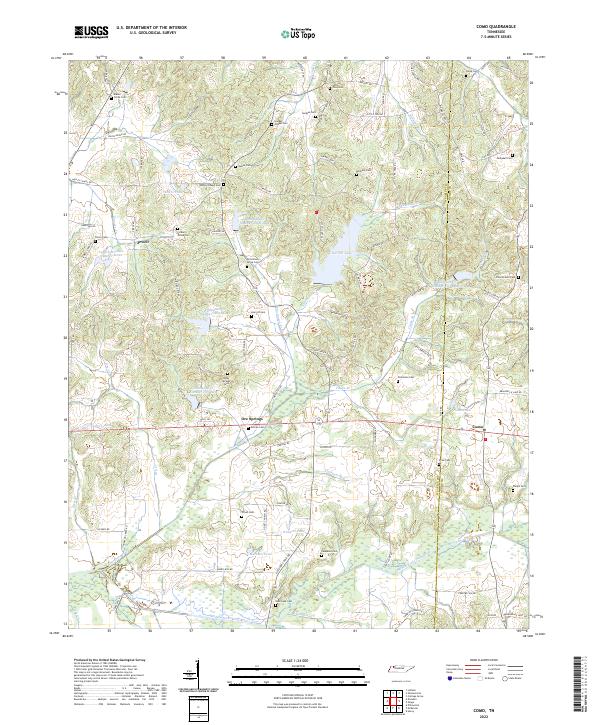 US Topo 7.5-minute map for Como TN