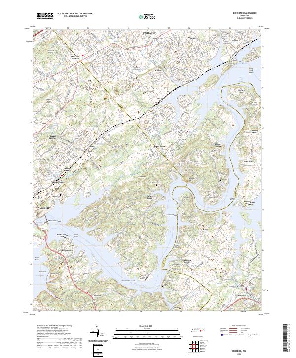 US Topo 7.5-minute map for Concord TN