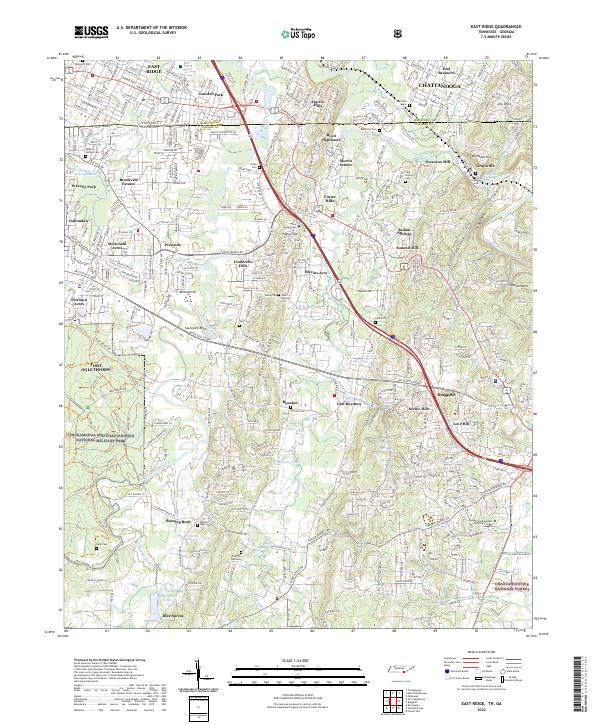 US Topo 7.5-minute map for East Ridge TNGA