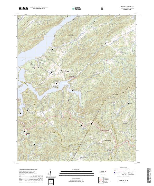 US Topo 7.5-minute map for Elk Mills TNNC