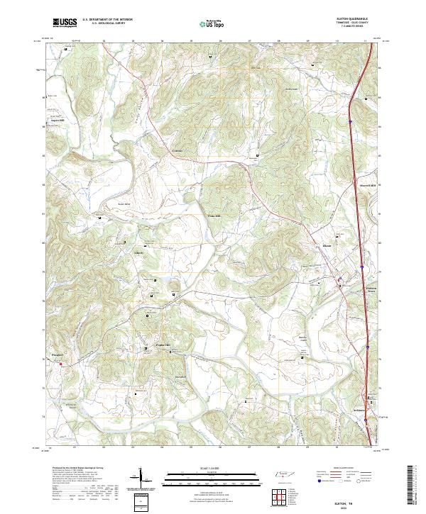 US Topo 7.5-minute map for Elkton TN