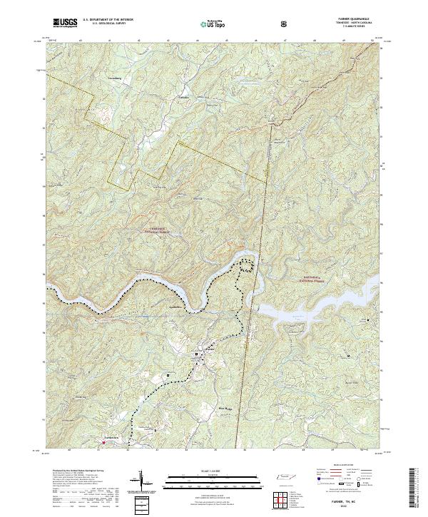 US Topo 7.5-minute map for Farner TNNC