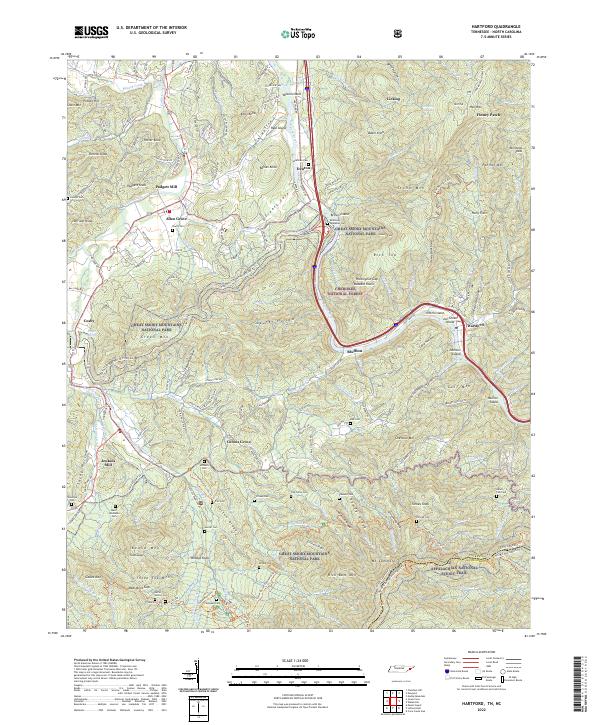 US Topo 7.5-minute map for Hartford TNNC