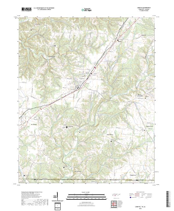 US Topo 7.5-minute map for Loretto TNAL