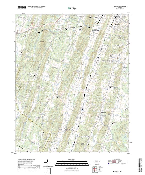 US Topo 7.5-minute map for McDonald TN