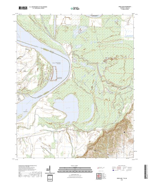 US Topo 7.5-minute map for Open Lake TNAR