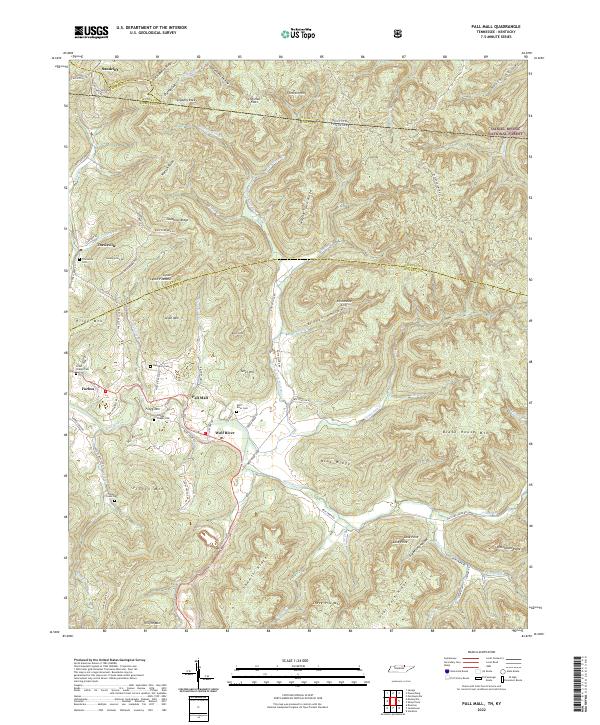 US Topo 7.5-minute map for Pall Mall TNKY