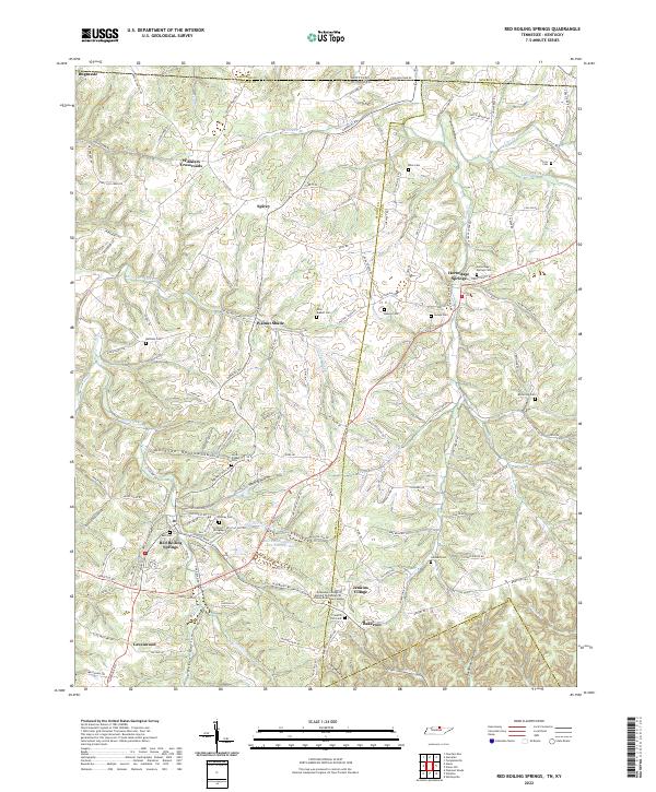 US Topo 7.5-minute map for Red Boiling Springs TNKY