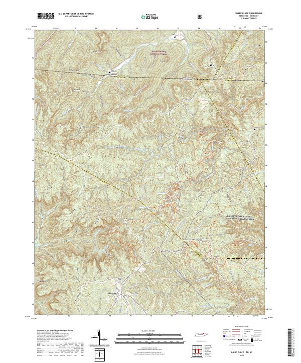 US Topo 7.5-minute map for Sharp Place TNKY