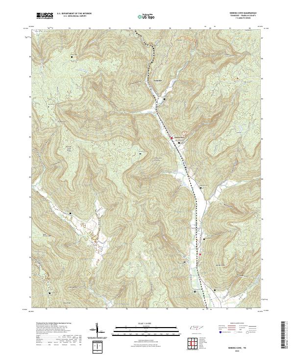 US Topo 7.5-minute map for Sinking Cove TN