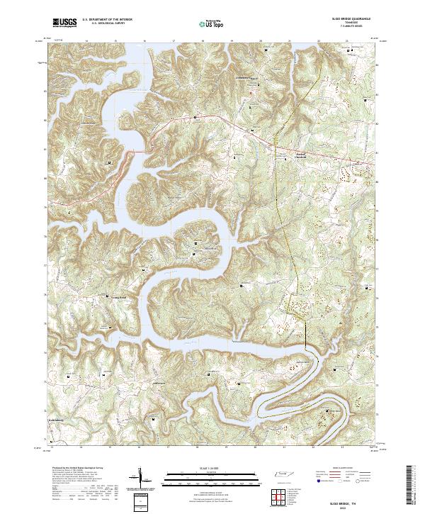 US Topo 7.5-minute map for Sligo Bridge TN