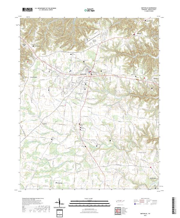 US Topo 7.5-minute map for Smithville TN