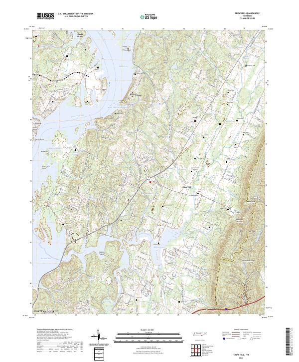 US Topo 7.5-minute map for Snow Hill TN