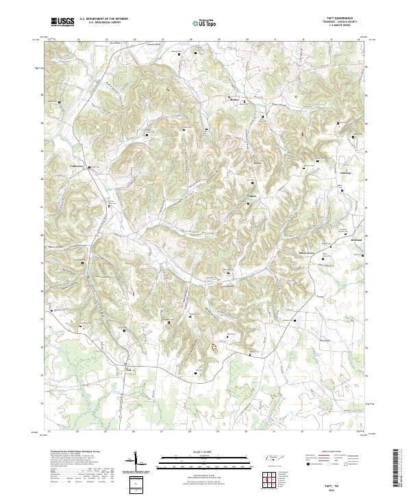 US Topo 7.5-minute map for Taft TN