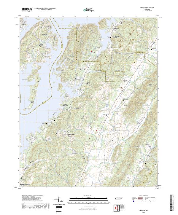 US Topo 7.5-minute map for Ten Mile TN